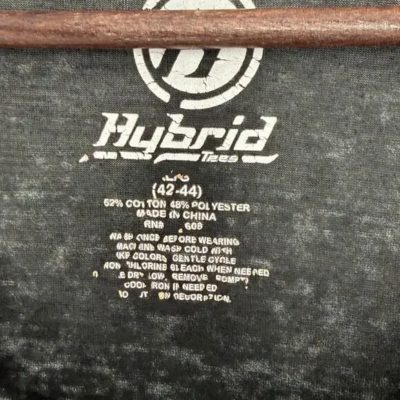 Hybrid Tie Dye Tank Top Mens XL Sheer Lightweight Green Purple Black - Picture 3 of 3